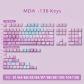 Dream Butterfly 104+34 / 54 MDA / Cherry Profile Keycap Set Cherry MX PBT Dye-subbed for Mechanical Gaming Keyboard